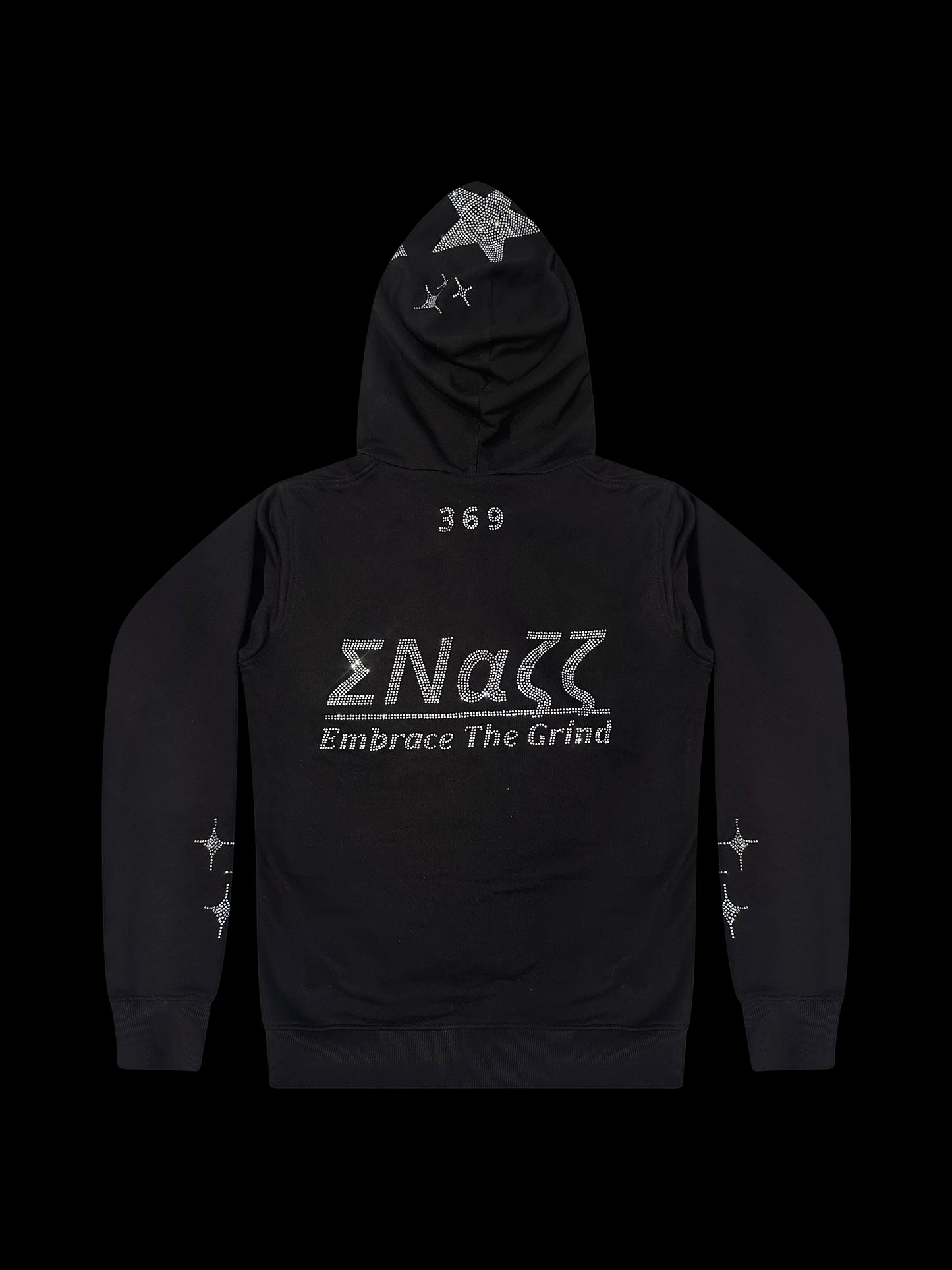 RHINESTONE "SIGMA FACE" HOODIE (FULL-ZIP UP)